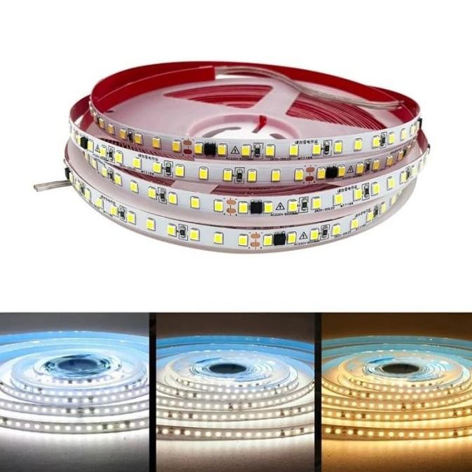 Led Strip Dimmable 3 Warna Tricolor 12V 5M 3000K 4000K 6000K