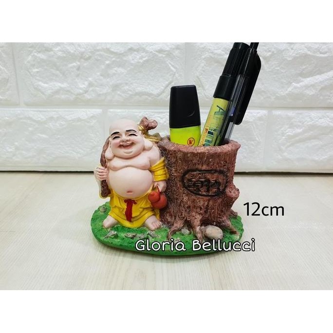 

Pajangan Dewa Julaihut Buddha Maitreya Tempat Pulpen Pensil New Stok