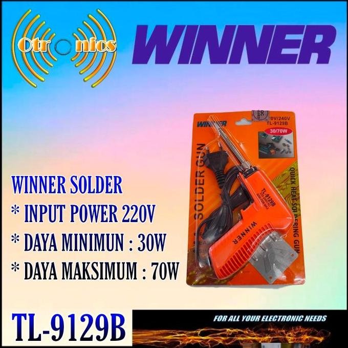 ready  Solder Winner TL-9129B / Solder tembak Winner 30W-70W