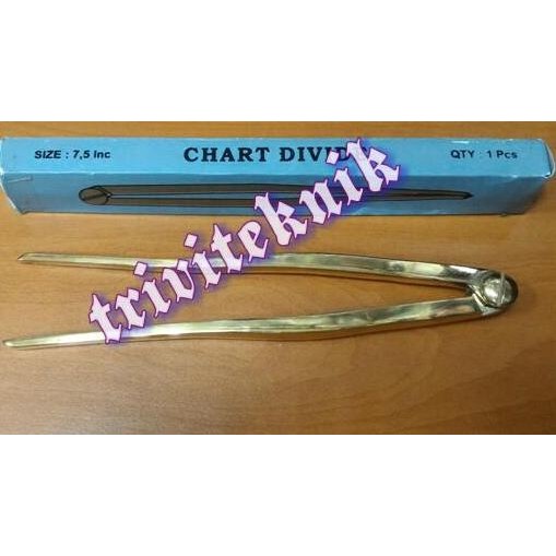 

Jangka Sematnavigation,Marineportland Brass Single Hand Chart Divider New Stok