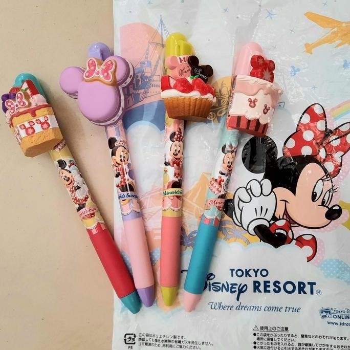 

Tokyo Disney Resort - Minnie Black Knocked Type Pen - Bolpen New Stok