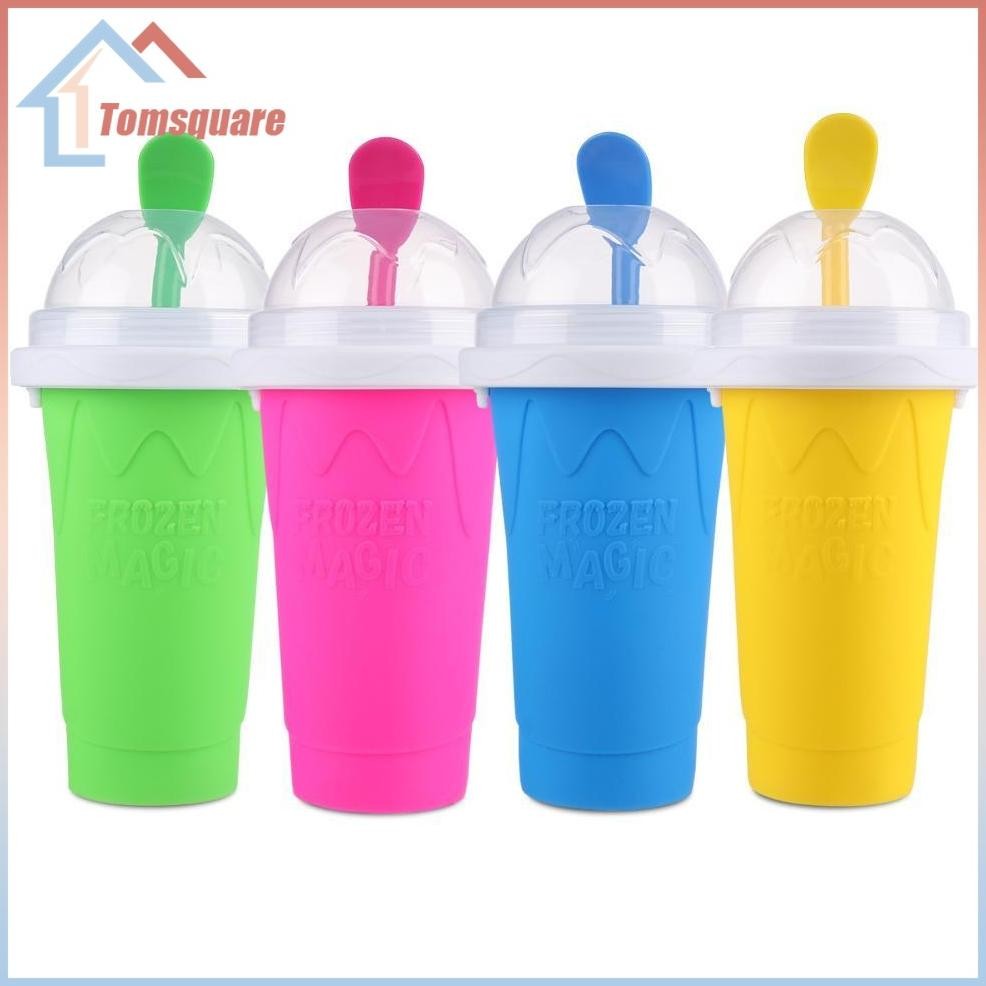 Milk Shake Slushy Cup Adult Magic Silicone Cup Slushie Maker Cup Travel Squeeze Cup Portable MURAH