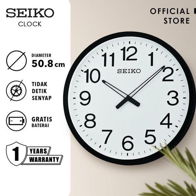 Jam Dinding Seiko QXA563K 50.8cm Plastic case Original