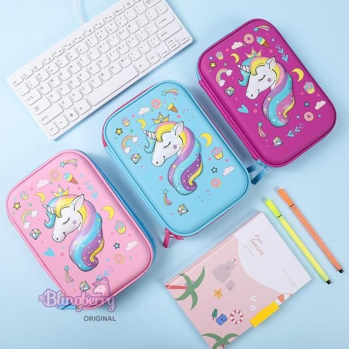 

Kotak Pensil Unicorn 3D tempat pensil smiggle unicorn kado anak SS