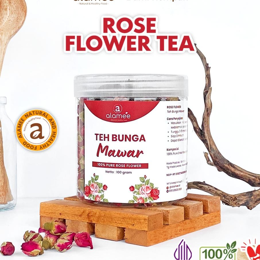 

Alamee Teh Mawar Rose Bud Flower Tea Bunga Organik Kering Dried Organic 100Gr