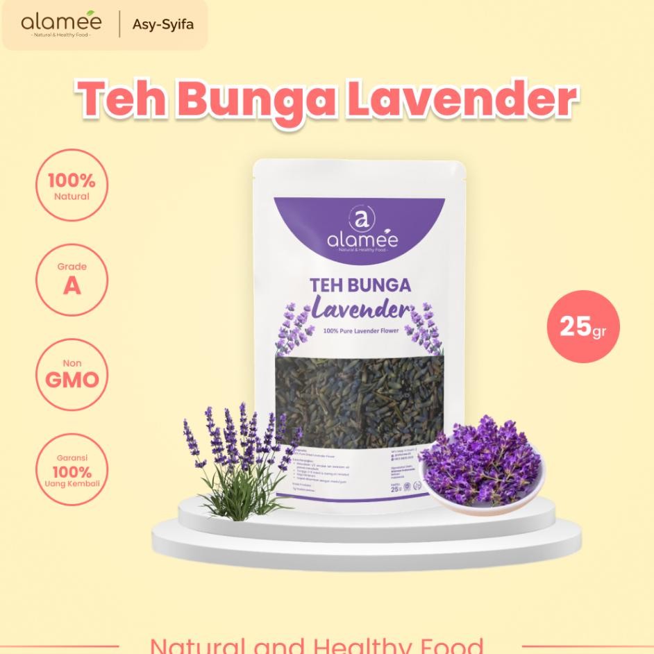 

Alamee Teh Bunga Lavender Insomnia Tea Organik Kering Dried Flower Alami Organic 25Gr