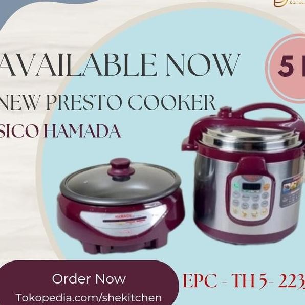 Panci Presto Hamada 6 L Presto Listrik Pressure Cooker
