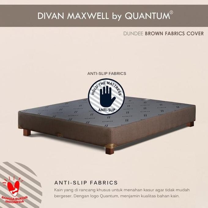 Sale Quantum Divan Maxwell Brown - Dipan Kayu Kasur Springbed Spring Bed - 120 X 200