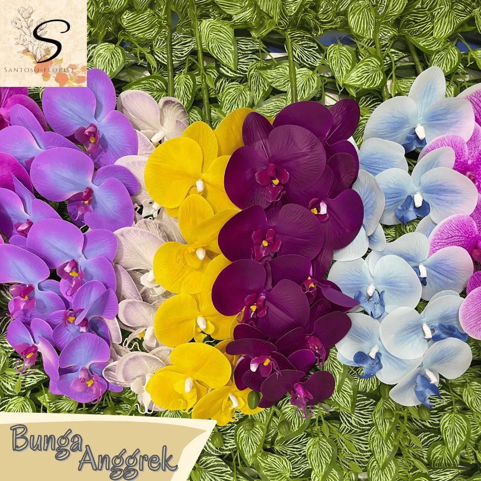 Bunga Anggrek - Bunga Artificial Anggrek Latex - Dekorasi Bunga Anggrek Plastik Latex / CZ-044A