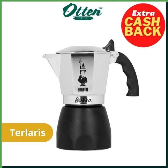 Bialetti - Brikka Black 4 Cups - Mokapot Alat Seduh Kopi Manual
