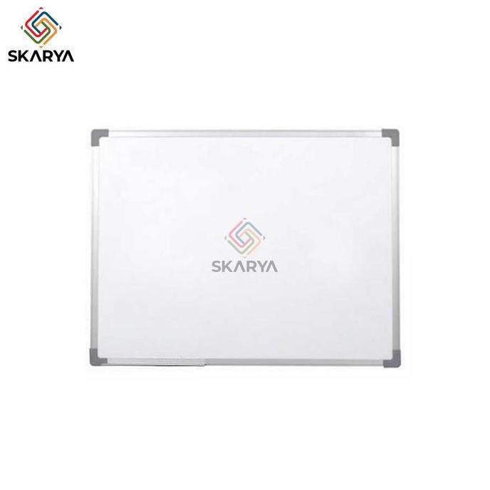 

Papan Tulis Whiteboard Magnetic 90 X 60 Single Face Sakana (Baru) New Stok