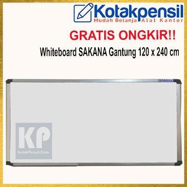 

Whiteboard Sakana Gantung 120 X 240 Cm Papan Tulis Magnetik New Stok