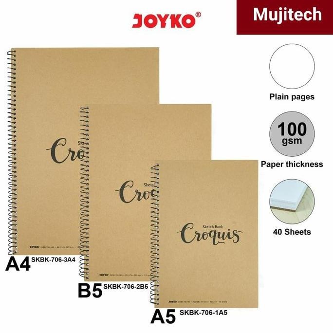 

JOYKO DRAWING SKETCH BOOK A5 A4 B5 / BUKU GAMBAR SKETSA CROQUIS