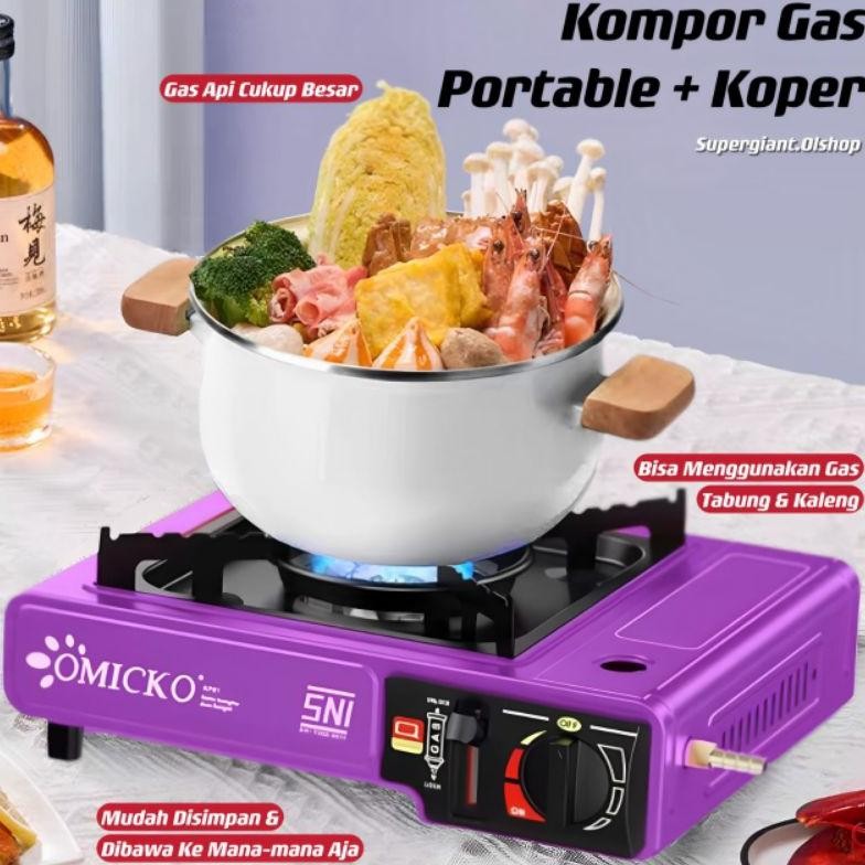 Terlaris Omicko Kompor Gas Portabel 1 Tungku Kompor Portabel Gas 2 In 1 Kompor