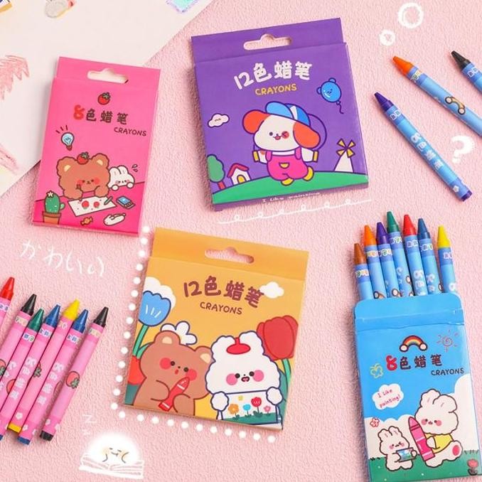 

CRAYON MINI ISI 8 DAN 12 MOTIF LUCU / CRAYON MEWARNAI ISI 8 DAN 12