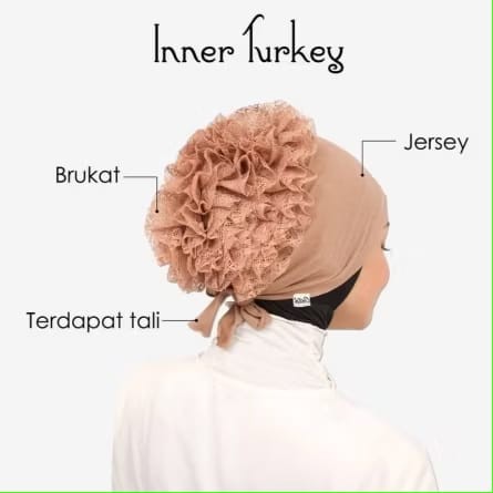 Inner Hijab Ciput Turki Cepol Jumbo | Tidak Licin, Adem, Nyaman Dipakai Seharian