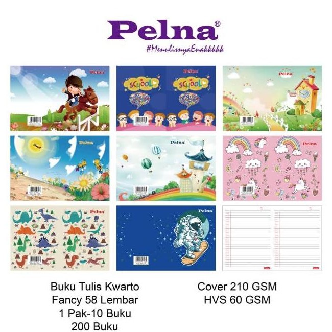 

BUKU TULIS 58 LEMBAR PELNA (1 PAK)