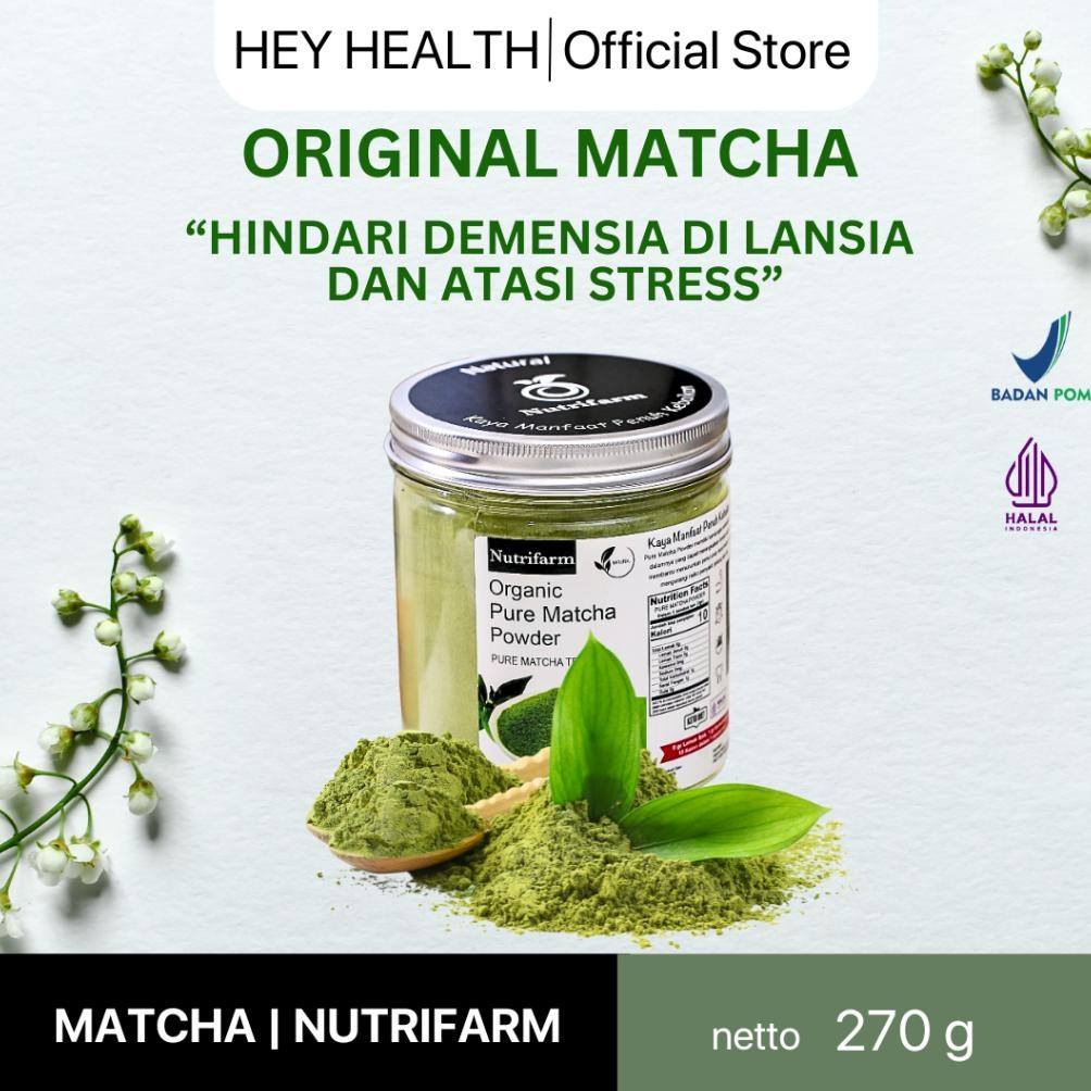 

Murah Hey Health X Nutrifarm Matcha Powder Minuman 270G | Matcha | Bubuk Matcha Asli | Hindari Stress
