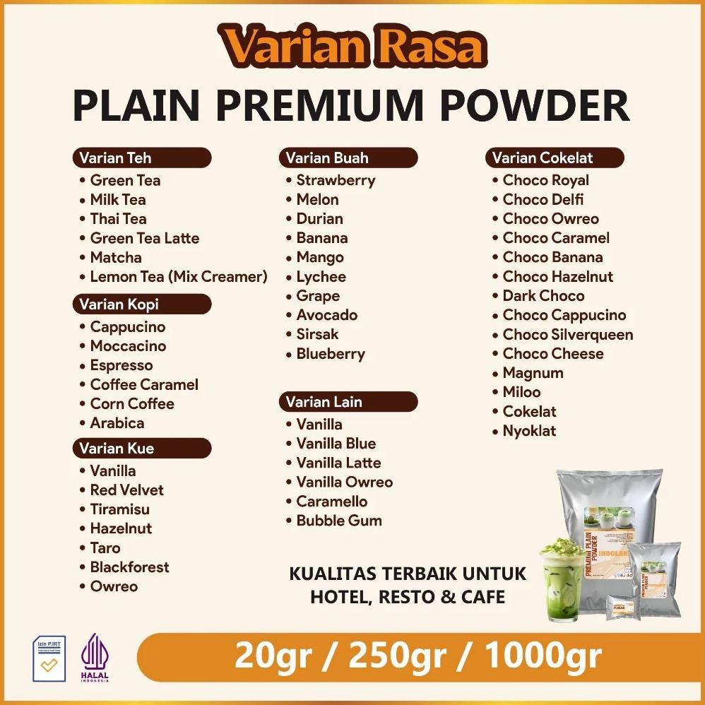 

Grosir Bubuk Minuman Plain Premium Tanpa Gula Rasa Matcha Plain Powder Drink No Sugar Matcha Indoland 250 Gram / 1 Kg