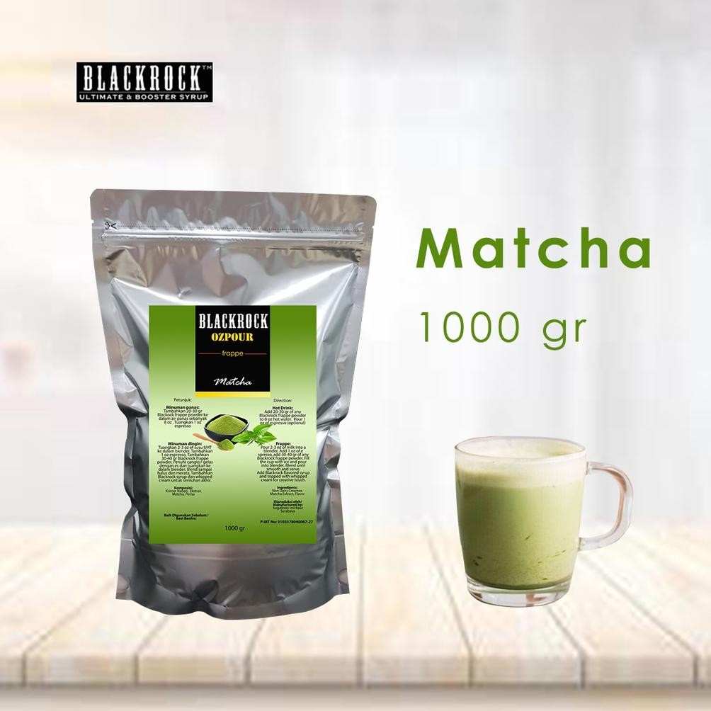 

Promo Blackrock Ozpour Frappe Powder Minuman Serbuk 1 Kg - Matcha Latte