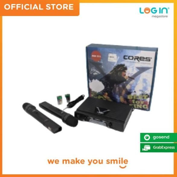 BARU CORES MW111 WIRELESS VHF MICROPHONE - TRANSMITTER RECEIVER 2 MIC ORIGINAL