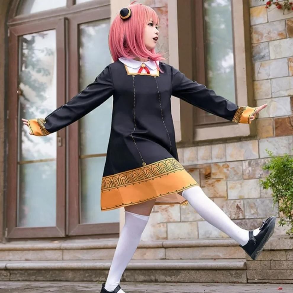 Anime Anya Forger Cosplay Costume Spy Family Adult Kids Girls Clothing Set Anya Women Children's Dre