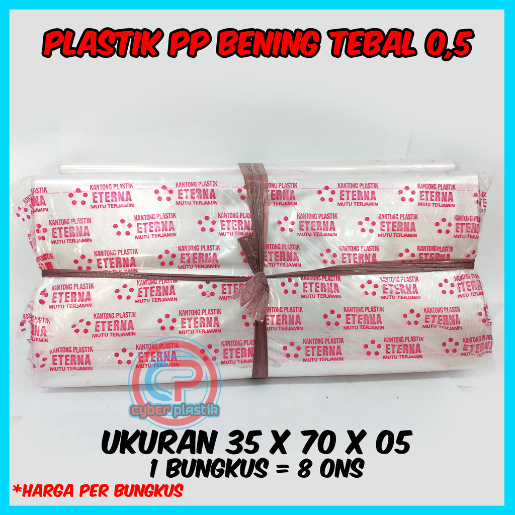 Plastik PP 35X70 Tebal 05 Merk Eterna