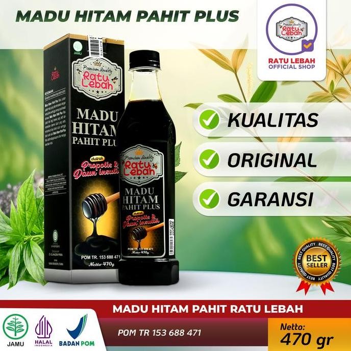 

TERMURAH MADU HITAM PAHIT RATU LEBAH PLUS 470GR - MADU HERBAL ASLI 1 BOTOL