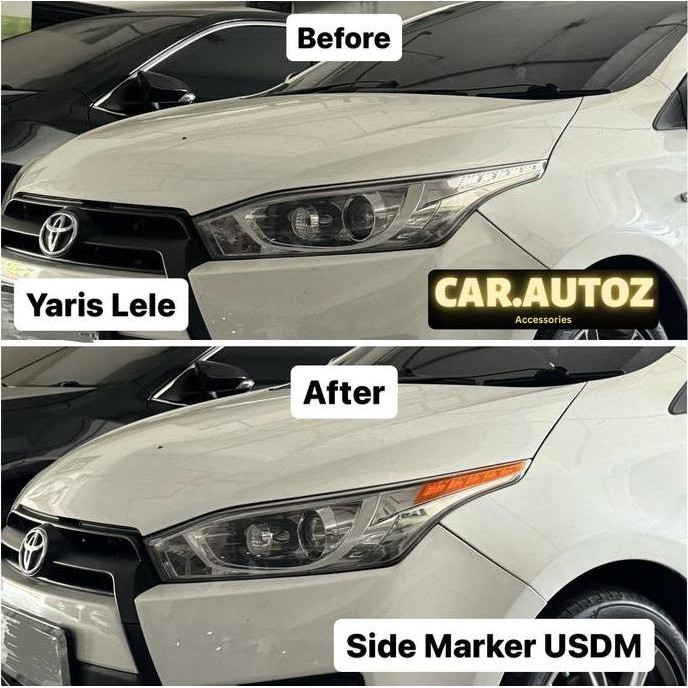 Sticker Side Marker Orange Lampu Depan Yaris Lele Aksesoris Custom Original