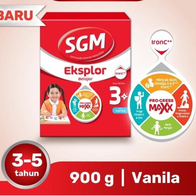 

TERMURAH SGM EKSPLOR 3+ 900GR - SUSU ANAK RASA VANILA / MADU (KEMASAN TERBARU)