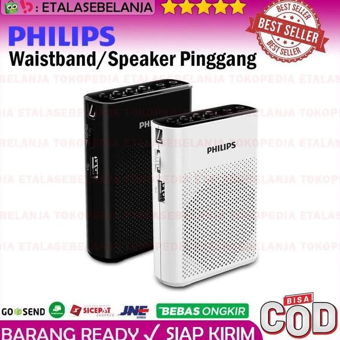 BARU SPEAKER PINGGANG + MIC HEADSET PHILIPS SBM200 MINI WIRELESS