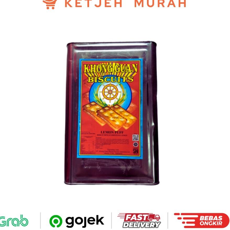 

Khong Guan Kaleng Besar Biskuit Lemon Puff Gabin 6 Kg