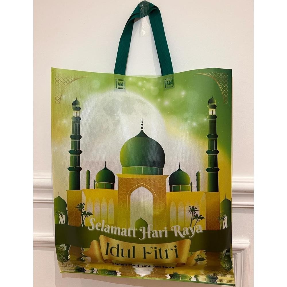 

yt- RHH-1823 (ISI 12pcs) GOODIE BAG LAMINASI LEBARAN TAS HAMPERS IDUL FITRI/ TAS SPUNBOND FULL COLOUR Sale Hemat