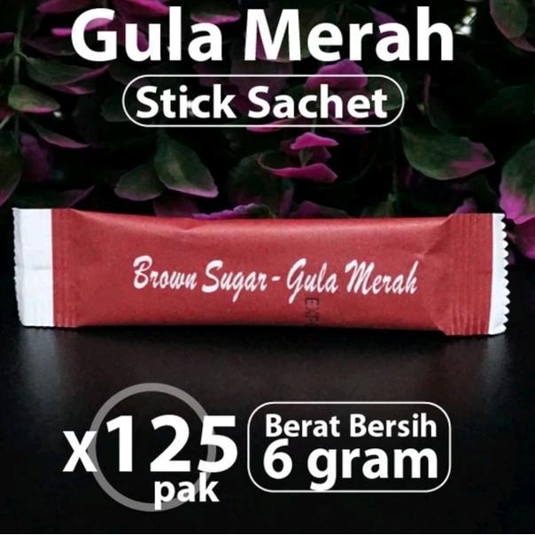 

Isi 125 Pcs Brown Sugar Sti Sachet Gula Merah Aren Stik Saset