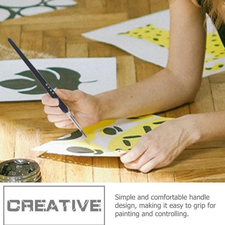 

Qw-45 11Pcs Paint Brush Set Kuas Lukis Liner Kuas Lukis Cat Air Set Tip Nylon Bulat Satuan Qw-45