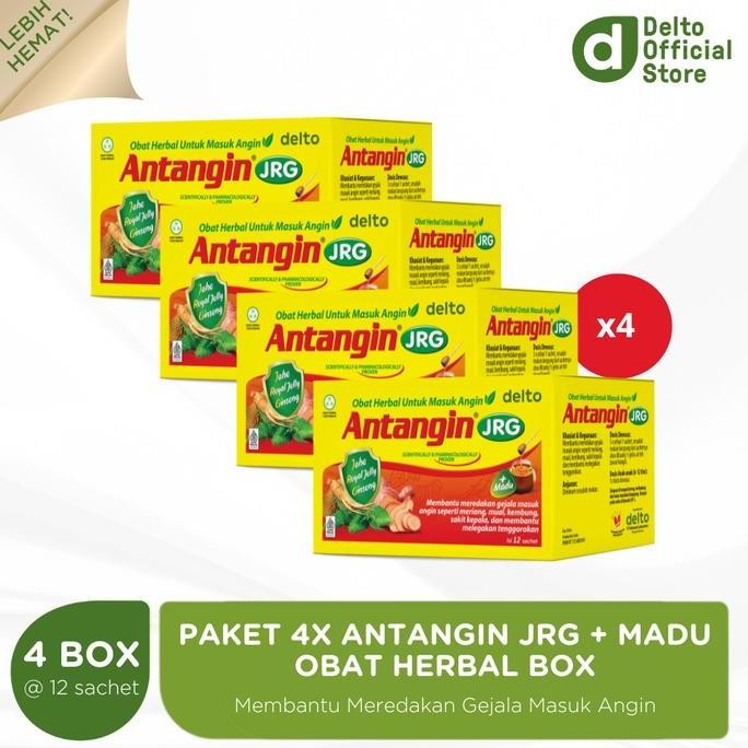 

TERMURAH PAKET 4X ANTANGIN JRG + MADU SIRUP HERBAL BOX 12 SACHET ISI ULANG