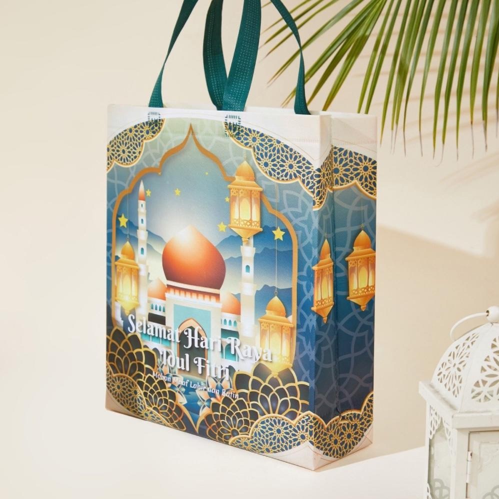 

jg-56 rd-67 [12pcs] TAS GOODIE BAG IDUL FITRI LAMINASI LEBARAN TAS HAMPERS IDUL FITRI/ TAS SPUNBOND FULL COLOUR Termurah Viral