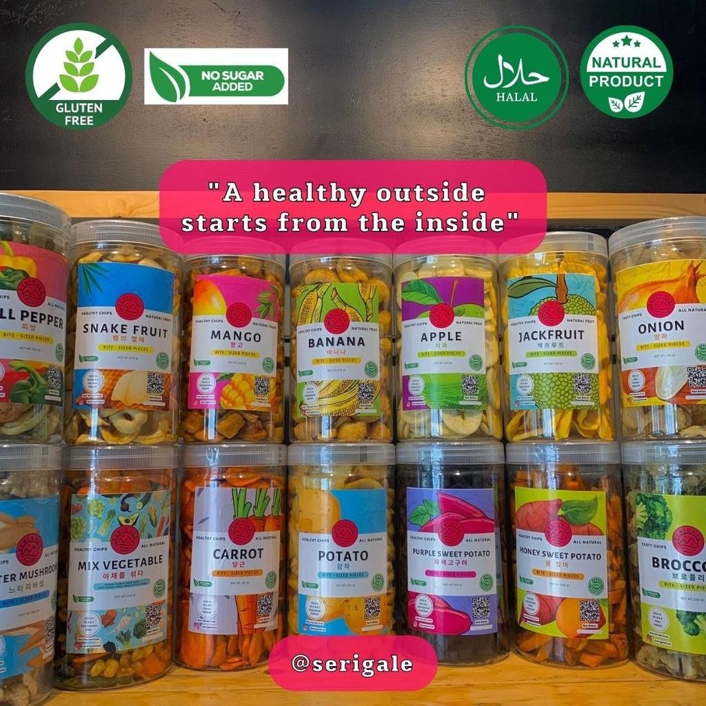 

PROMO Serigale Keripik Buah Mix I Sayur Mix I Sayur Gurih Mix I Kemasan Toples 1000 ML | Keripik Sayur Buah Premium I Diet Sehat Natural Healthy Snack Ori!!