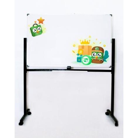 

Whiteboard Sakana Ecosave 120X240Cm Double Face Standing Magnetic (Kaki & Roda) + Ongkir ( 2 Muka Bolak Balik ) New Stok