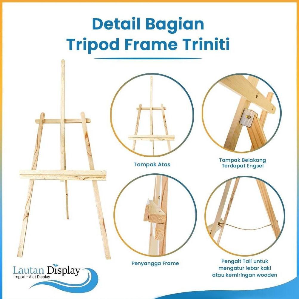 

Sd-5 Easel Standing Frame Kayu Wooden Board Besar Stand Lukis Kayu Jati Belanda Penyanggah Papan Bunga, Lukisan, Kanvas, Whiteboard, Frame Bingkai Foto Wedding Sd-5