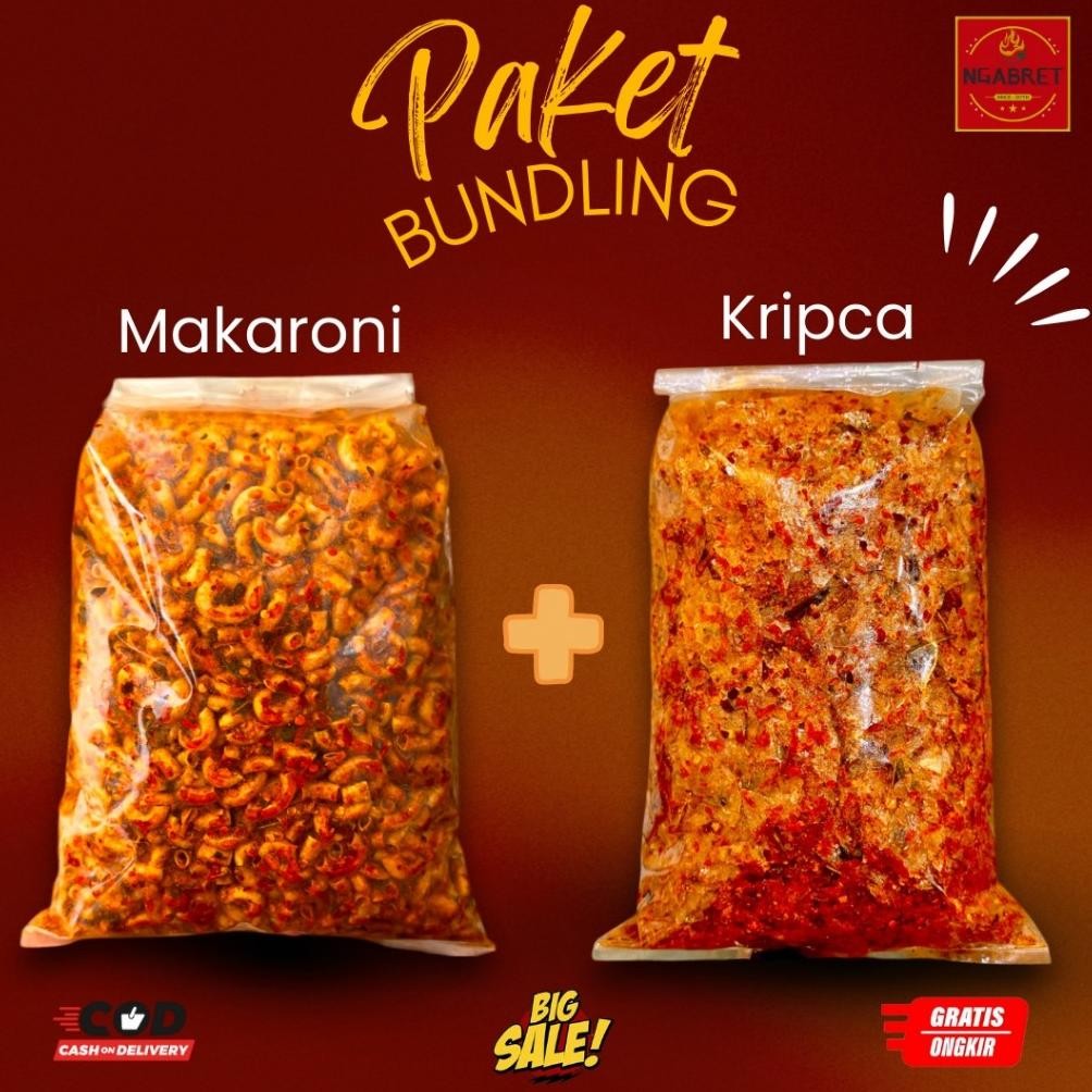 

[Bundling] Makaroni Bumbu Cikruh Pedas 500Gr + Keripik Kaca Pedas 500Gr