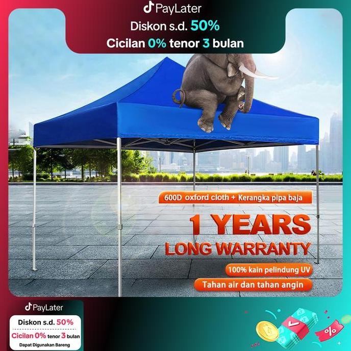 Tenda Jualan 3x3 Tenda Lipat Tenda Bazar Outdoor Tenda Gazebo 600D Tenda Jualan Pameran Dagang - hij
