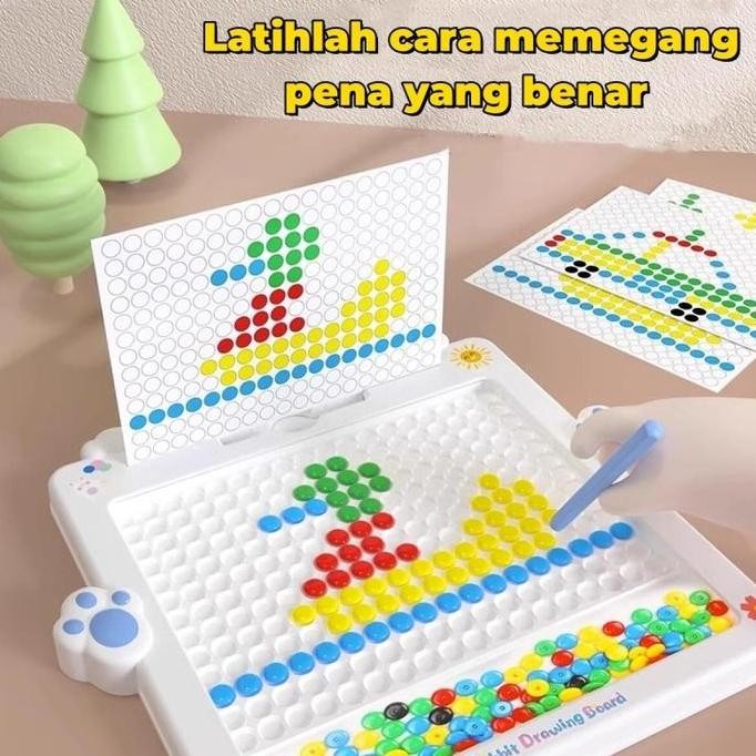 Promo / Terlaris COD50 Beads Magnetic Drawing Board Mainan Edukasi Untuk /Anak Belajar Menulis Doodl