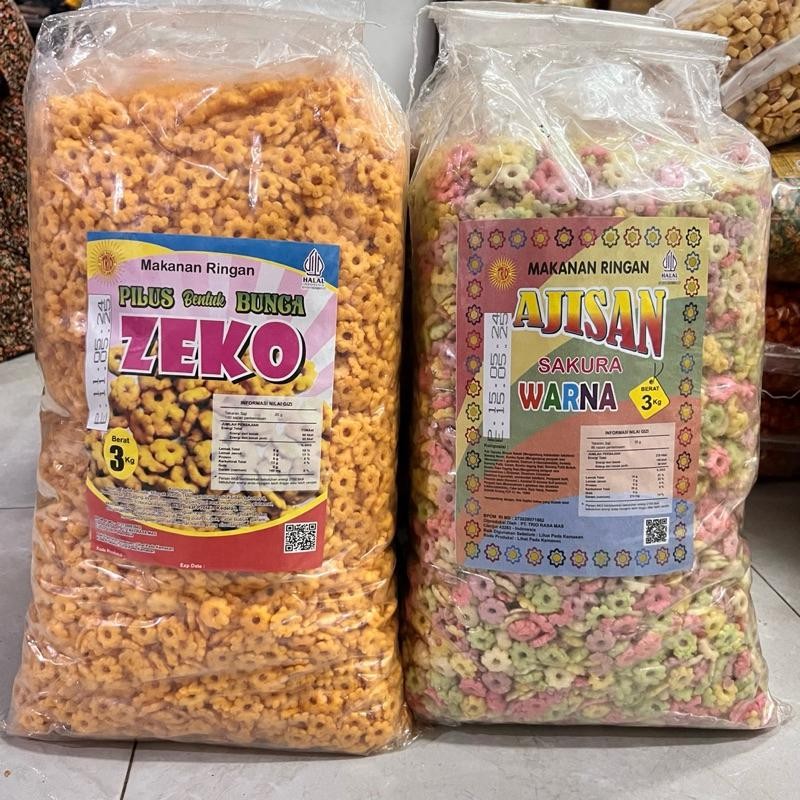 

SNACK BUNGA SAKURA RIBUT 1 BALL ISI 3 KG Ori!!