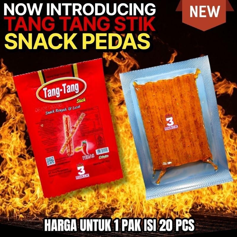 

1 PAK SNACK CEMILAN PEDAS TANG TANG ISI 20 Ori!!