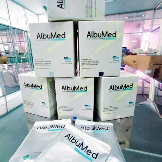

ALBUMED isi 7 sachet meningkatkan Albumin saat sakit/operasi/kanker