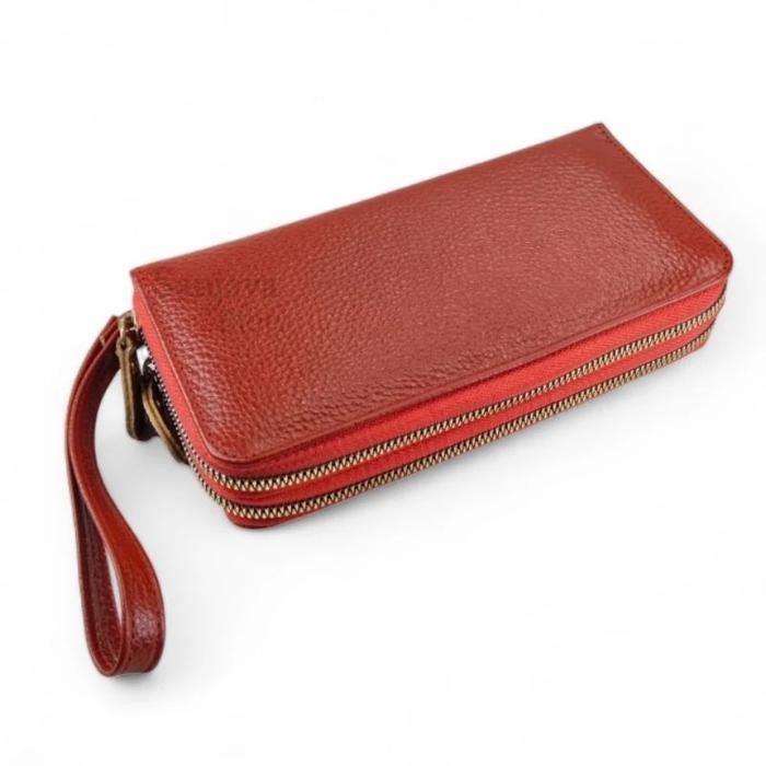 Dompet Wanita Kulit Asli / Dompet Wanita Panjang Resleting Kulit Asli