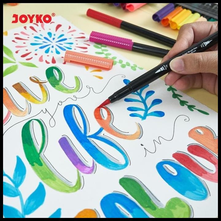 

Terlaris Color Brush Pen / Pena Kuas Warna Joyko CLP-13A / 24 Warna / CLP 13 A Best Seller