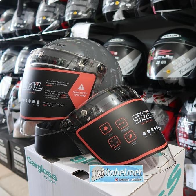 Sale Visor Helm Retro Snail Clear Original Transparan Pelindung Mata