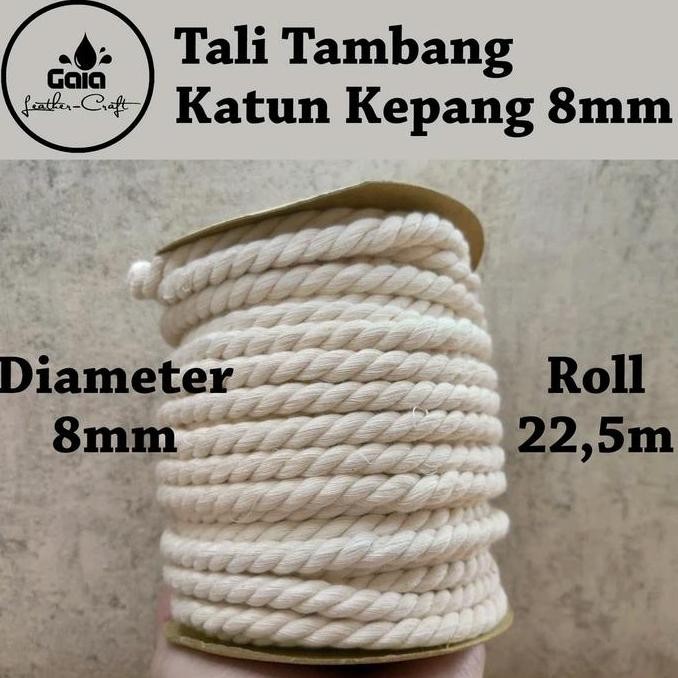 

ready Tali tambang katun twist 8mm 22,5m